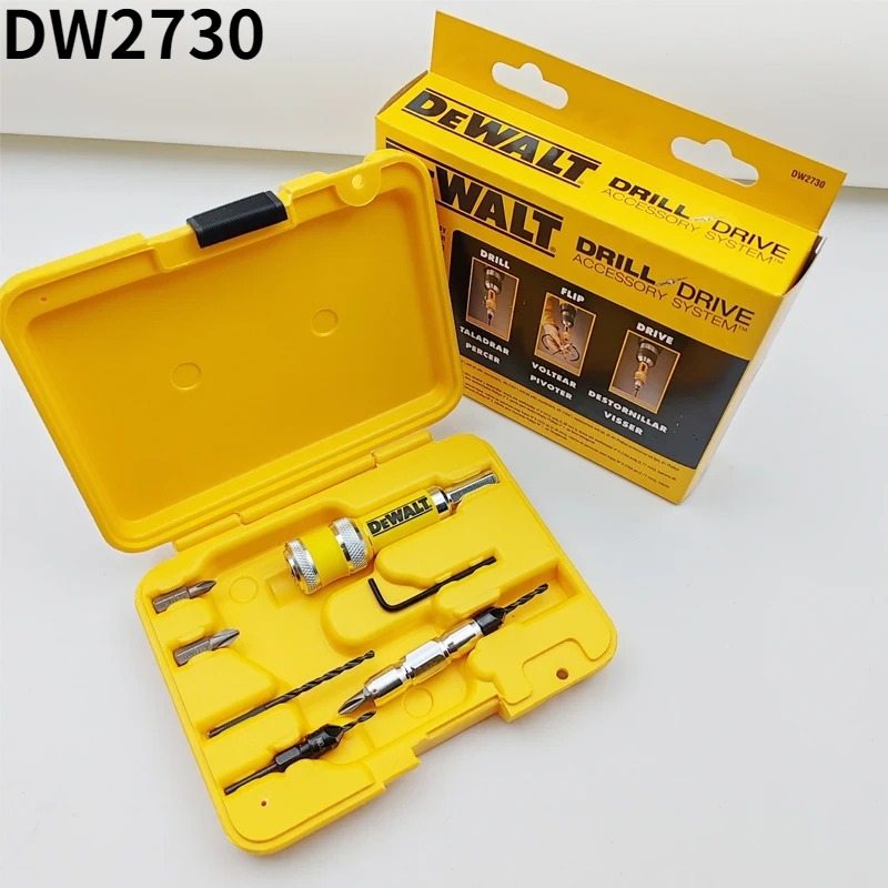 Woodworking Factory - DEWALT Original DW2730 8-teiliges Schnellwechsel-Schraubendreher-/Bohrer-Set Holzbearbeitungs-Werkzeugzubehör