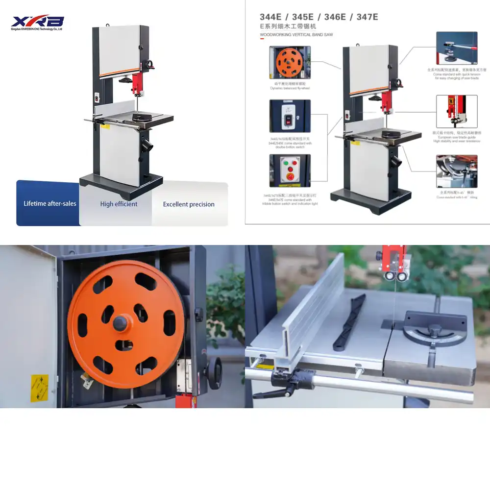 Woodworking Machinery For Sale - MJ345E Hochleistungs-20-Zoll-Vertikalbandsäge mit 500mm Raddurchmesser Holzbearbeitungs-Vertikalbandsägemaschine