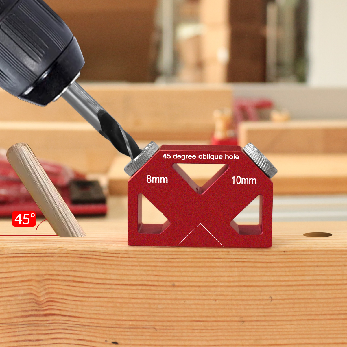 Woodworking Kumiko - 45 ° Winkel Schräg Loch Bohren