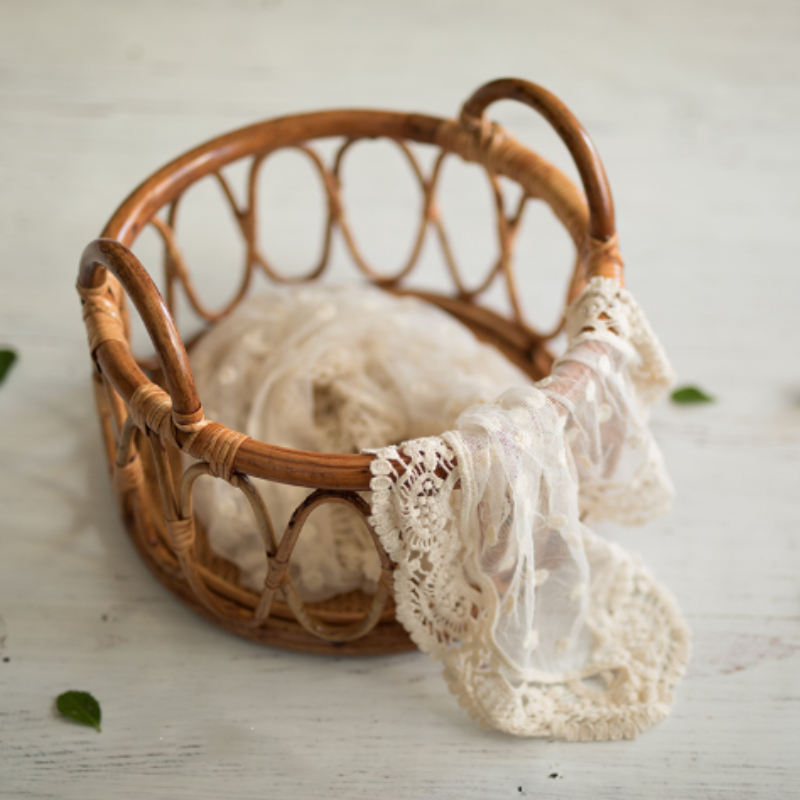 Woodworking Veneer - Baby Rattan Korb Neugeborene Fotografie Requisiten