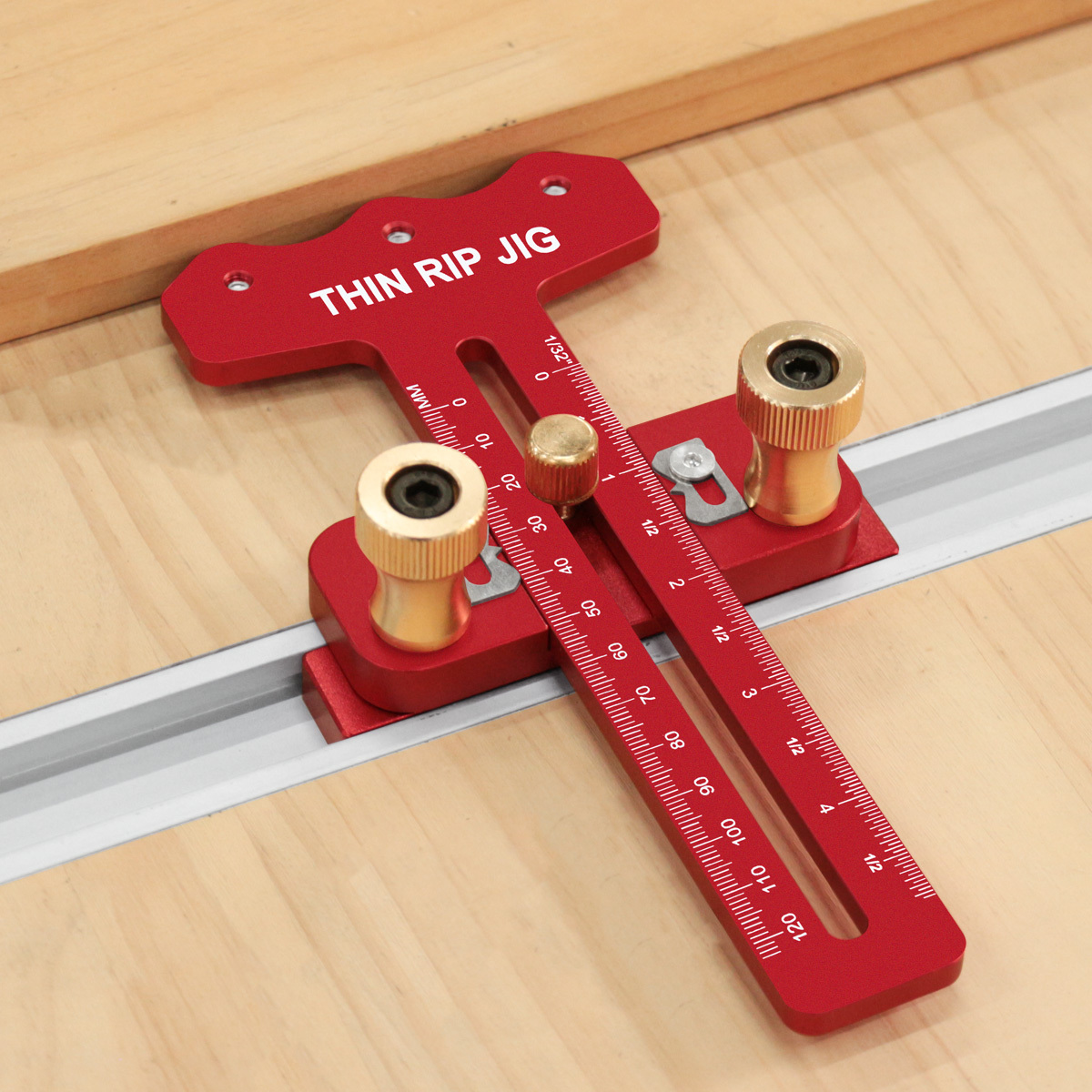 Woodworking Kumiko - Dünne Rip-Tischsägenlehre, 3 Riemenscheiben, dünne Rip-Vorrichtung