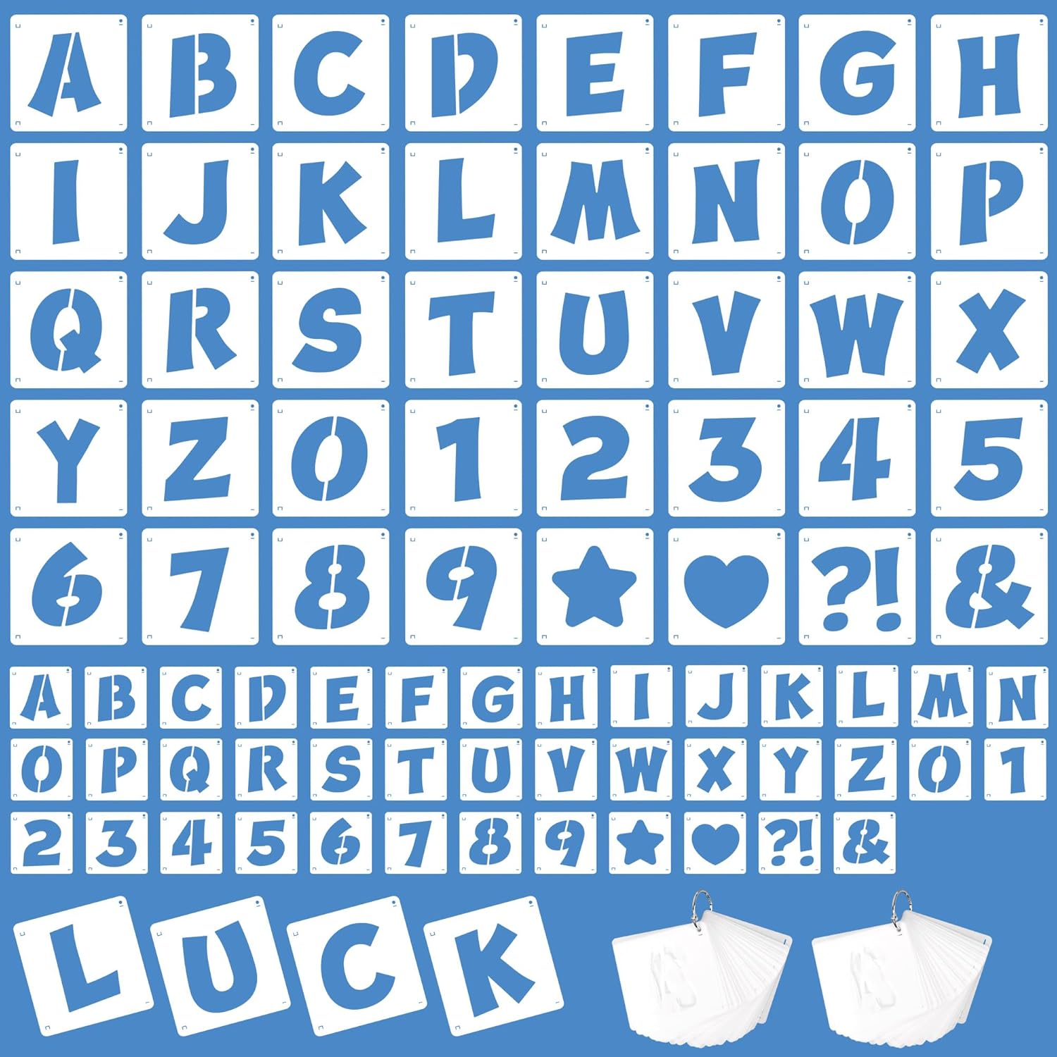 Woodworking Crafts - 80 Stück wiederverwendbare Alphabet-, Zahlen- und