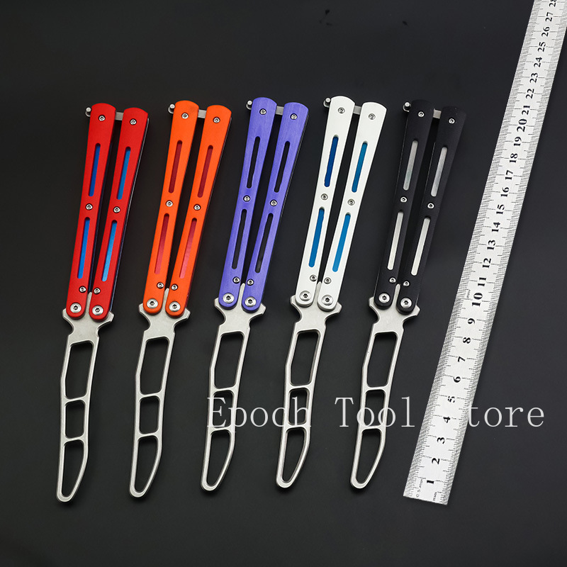 Woodworking News - NEUES Trainings-Balisong-Messer, tragbares Butterfly-Messer, faltbares Taschenmesser,