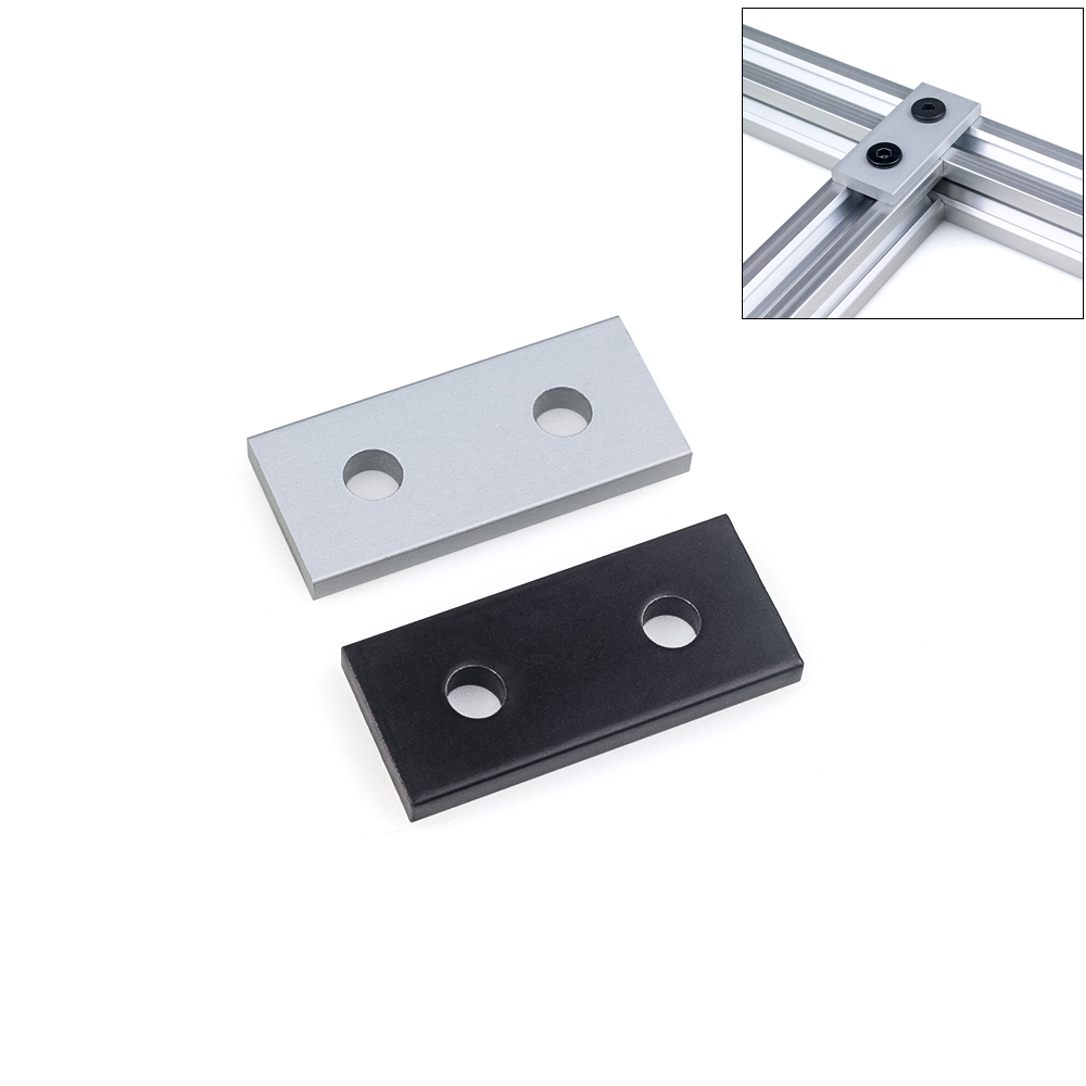 Woodworking Factory - 10 Stück Openbuilds 2-Loch-Verbindungsstreifenplatte für Aluminium-Extrusionsprofile