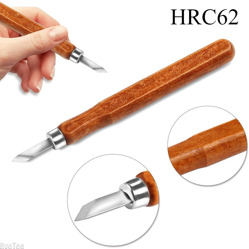 Woodworking Crafts - 12-teiliges SK2 Holzschnitzwerkzeug-Set mit Tasche, Schleifstein,