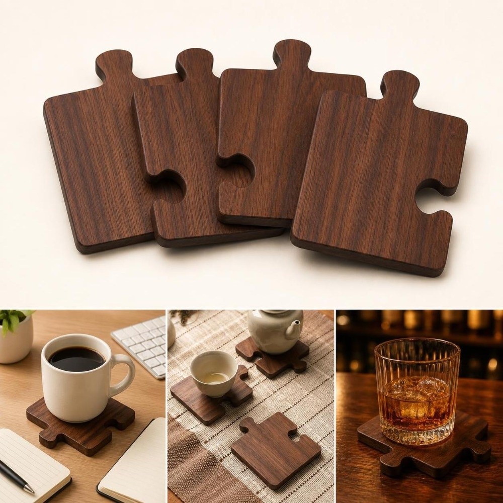 4-teiliges Vintage-Holzunterse – Woodworking Game Bewertung und Preis
