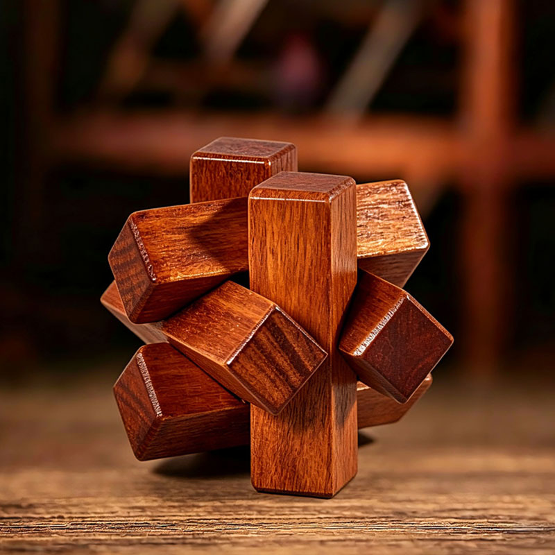 Holzknoten-Puzzle IQ-Logiktrai – Woodworking Game Bewertung und Preis