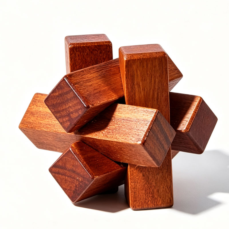Holzknoten-Puzzle IQ-Logiktrai – Woodworking Game Bewertung und Preis