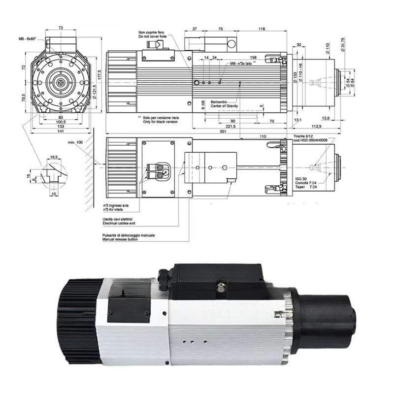Heißer Verkauf 9kW ISO30 Stahl – Woodworking Machinery For Sale Bewertung und Preis